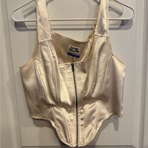 Future Collective Cream Satin Women's Top